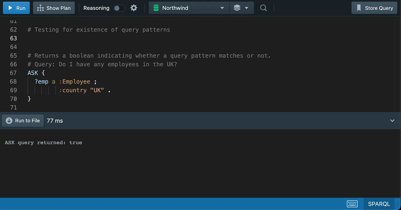 Testing for Existence of Rows/Graph Patterns