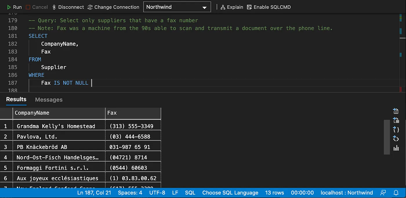 Working with Nulls